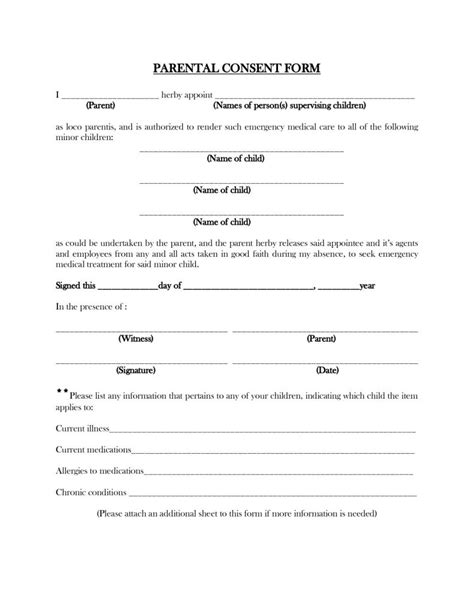 Single Parent Traveling With Child Consent Form 2022 Printable