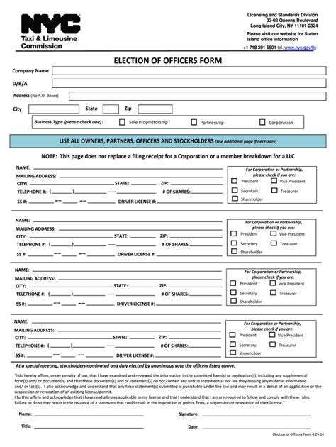 Slate Of Officers Template 2014 2025 Form Fill Out And Sign Printable