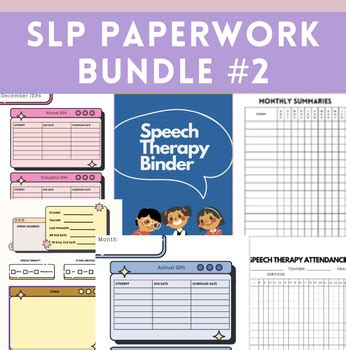 Slp Paperwork Bundle 2 Multicolor Iep Tracker By Speechie Time