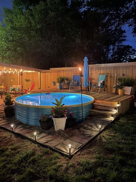 Small Backyard Oasis Ideas Backyard Designs With Above Ground Pools