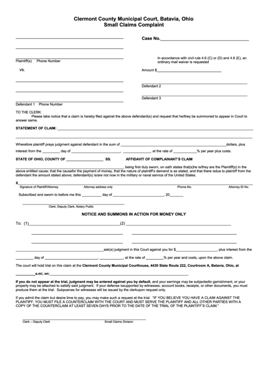 Small Claims Court Forms Fill Out Sign Online Dochub