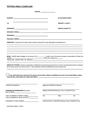 Small Claims Court Wichita Ks 2010 2024 Form Fill Out And Sign