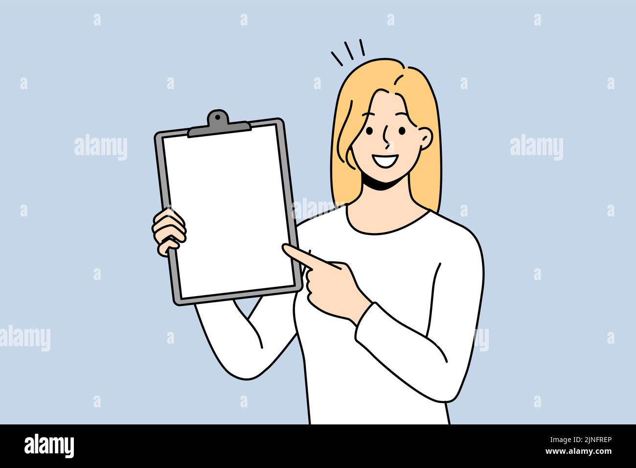 Smiling Businesswoman Showing Folder With White Mockup Paper Happy