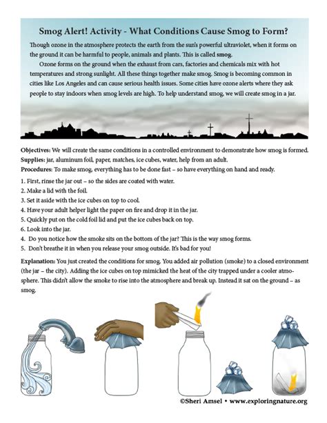 Smog Alert Activity What Conditions Cause Smog To Form