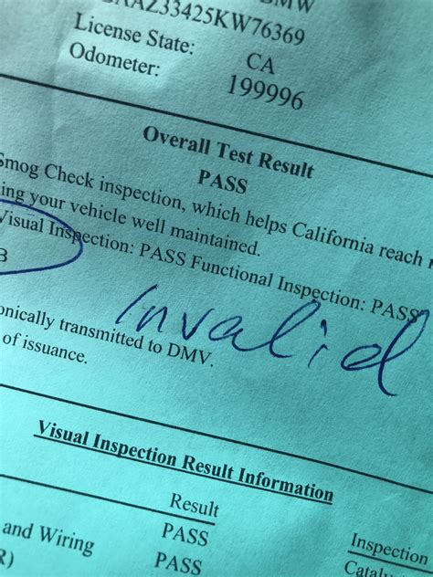 Smog Invalid Dmv Won T Accept My Smog Check R Dmv