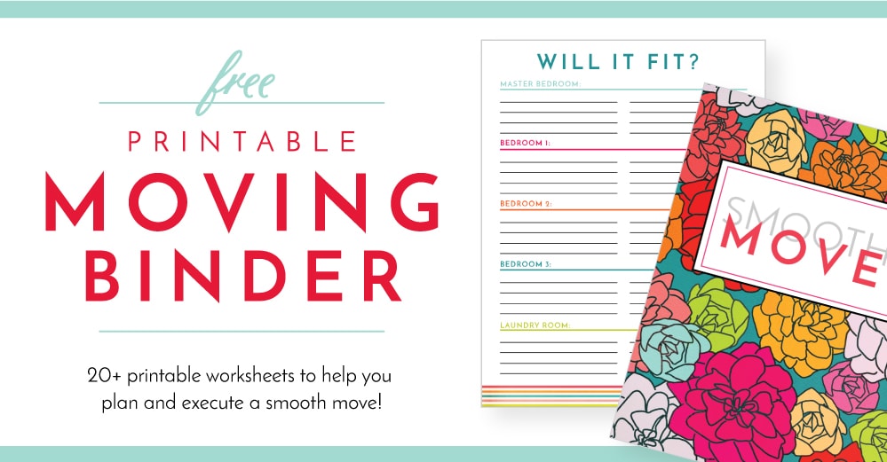 Smooth Move Printable Moving Binder Organizing Paperwork Home