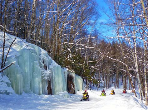 Snowmobiling Upper Peninsula Of Michigan