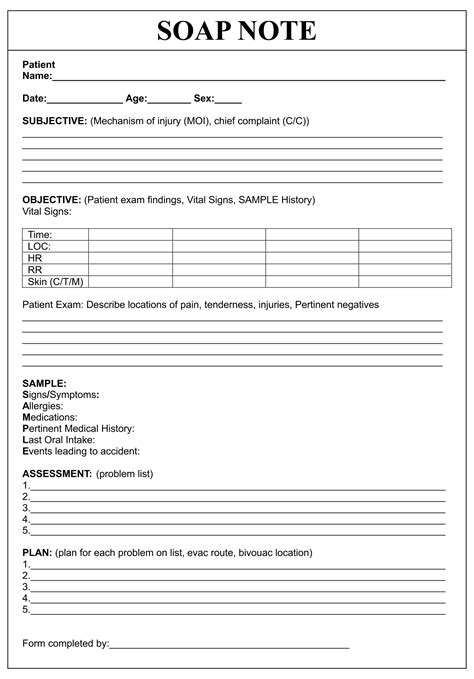 Soap Notes Template Therapist Paperwork Template Therapy