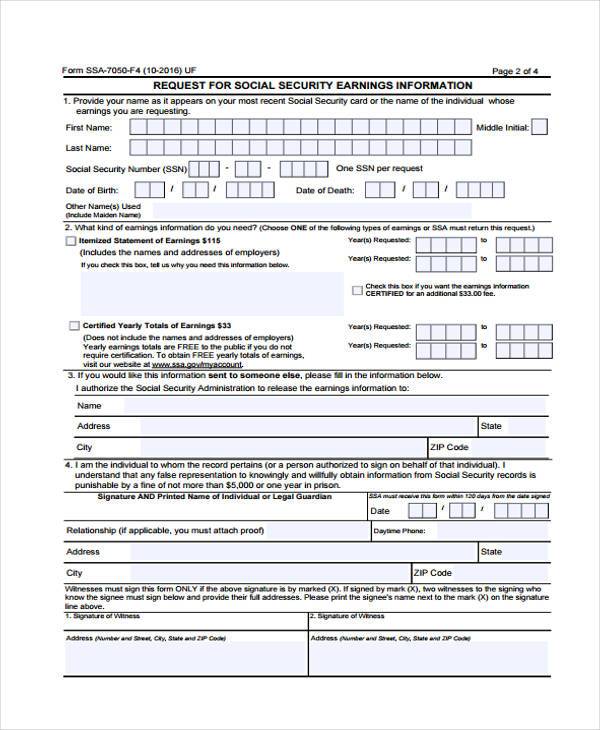 Social Security Form L564 Printable Printable Forms Free Online