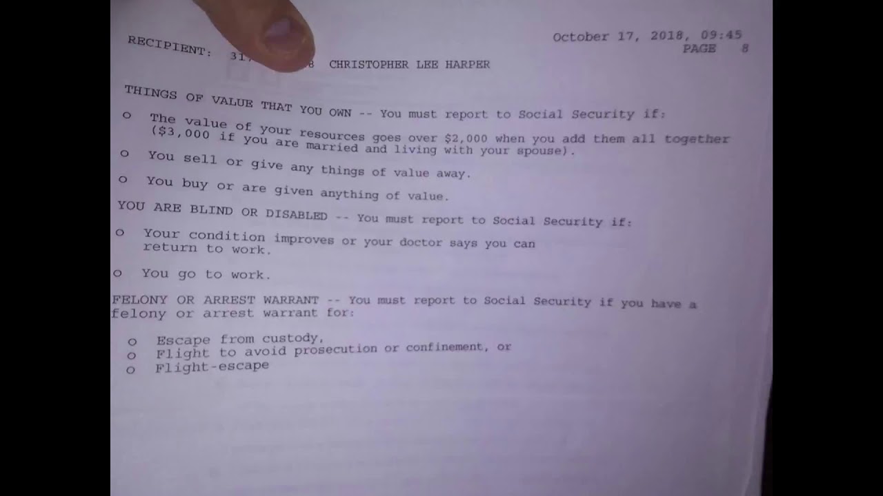 Social Security Paperwork Youtube