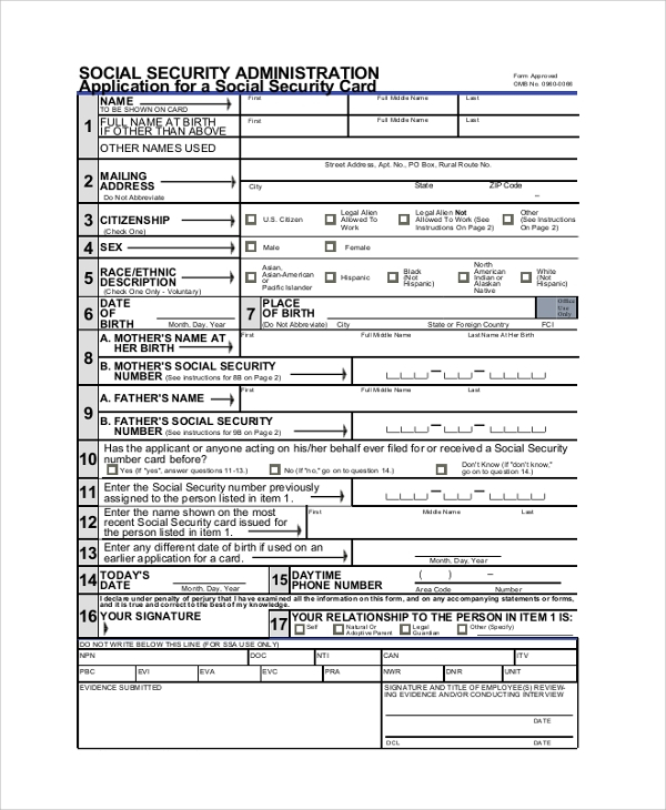 Social Security Retirement Application Form Pdf Fill Online