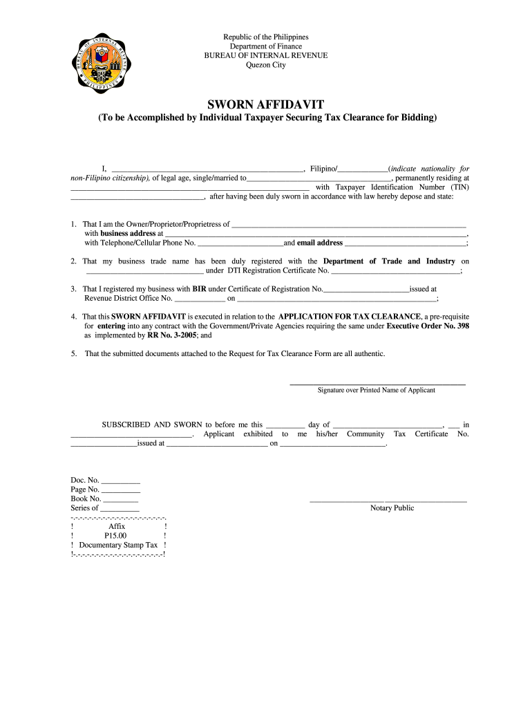 Sole Proprietorship Declaration Format Fill And Sign Printable