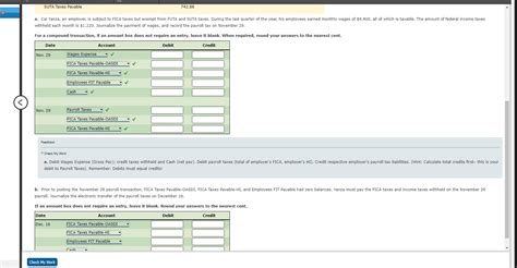 Solved A Cal Yanza An Employer Is Subject To Fica Taxes Chegg Com