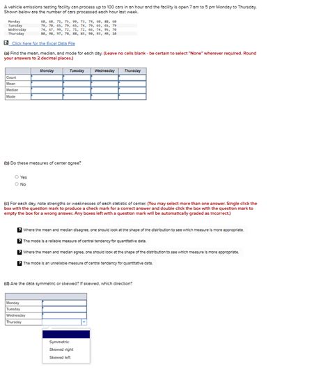 Solved A Vehicle Emissions Testing Facility Can Process Up Chegg Com