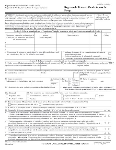 Spanish Atf Form 4473 Fastbound