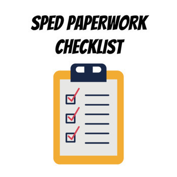 Special Education Paperwork Checklist By Mslovejoyteaches Tpt