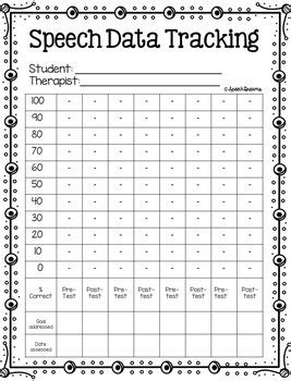 Speech Therapy Data Tracking Forms Progress Monitoring For Any Iep Goal