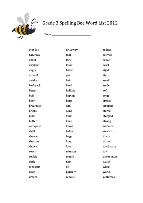 Spelling Bee Contest Paperwork Pdf Spelling Vocabulary