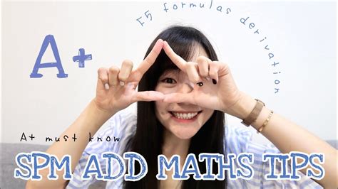 Spm Add Maths Tips How To Derive Formulas Form 5 All You Need To