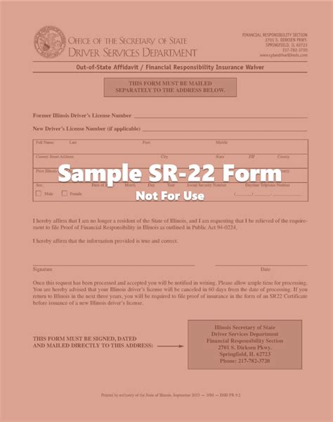 Sr 22 Application