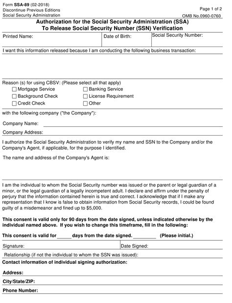 Ssa Authorization Form Authorizationform Net