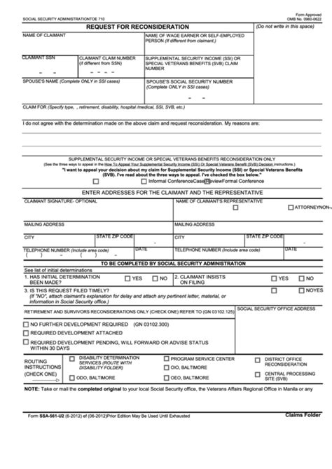 Ssi Forms To Print Ssa561 Fill And Sign Printable Template Online