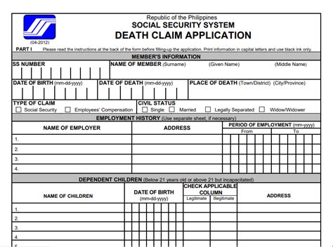 Sss Death Claim Online Application 2012 2024 Form Fill Out And Sign Printable Pdf Template