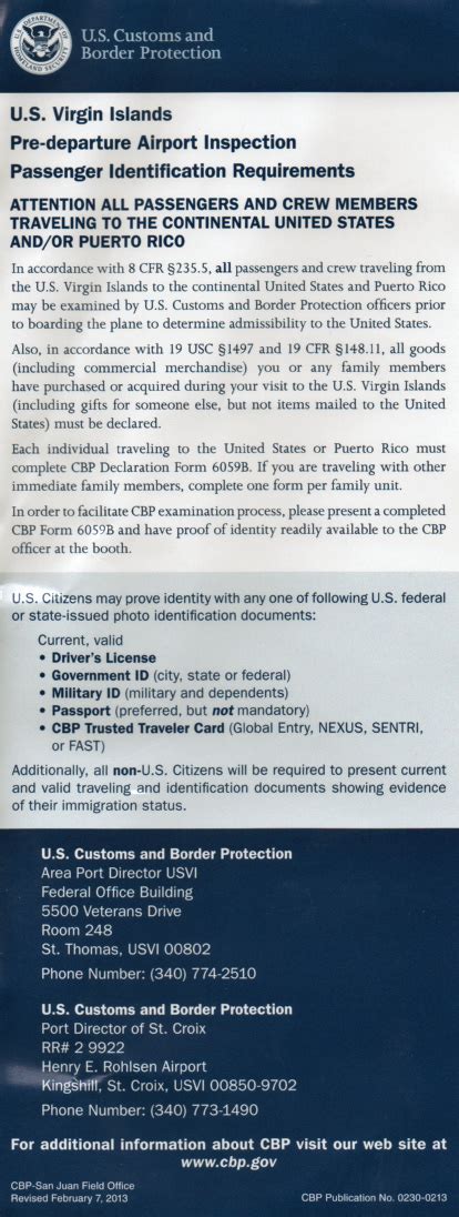 St Croix Passport Requirements Entry Documents Necessary Id