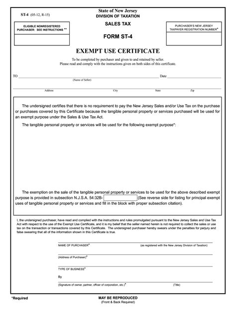 St3 Form Nj Fill And Sign Printable Template Online Us Legal Forms