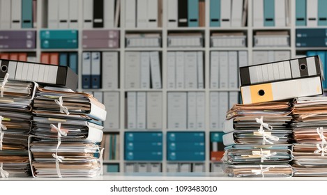 Stacks Of Paperwork In The Office Stock Photo Image Of Files