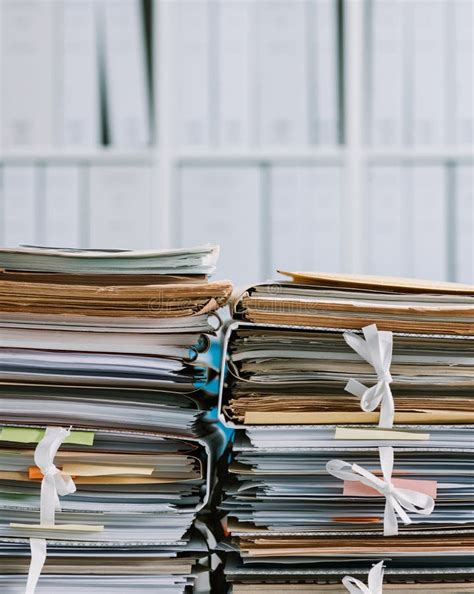 Stacks Of Paperwork In The Office Stock Photo Image Of Information