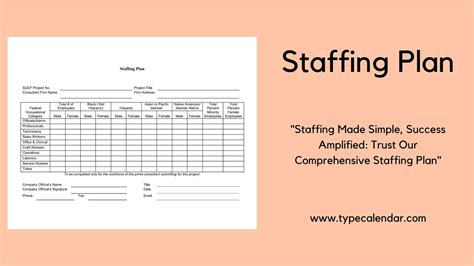 Staffing Model Staffing Plan Template