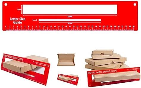 Stamps Postal Size Charge Guide Postage Ruler Large And Small Letter Packaging Shipping Mail Pricing In Proportion Template With 2 Size Measurement For Post Office Postage Amazon Co Uk Stationery Office