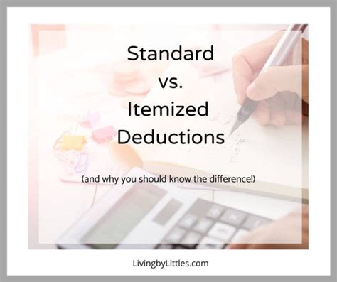 Standard Vs Itemized Deductions Living By Littles