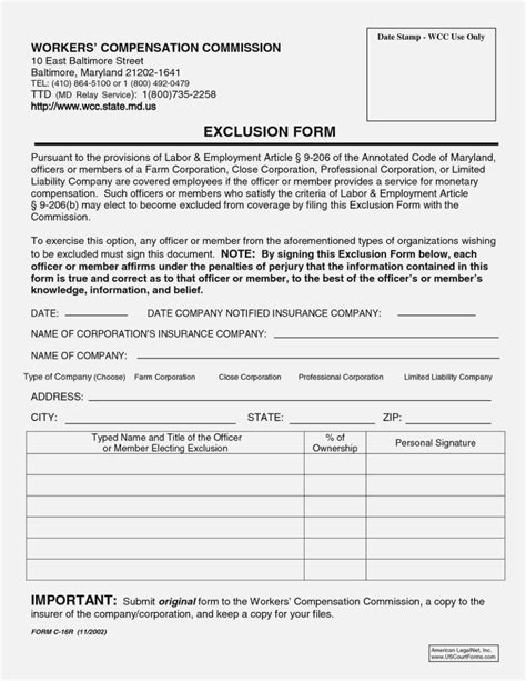 State Of Oklahoma Workers Compensation Exemption Form Exemptform Com