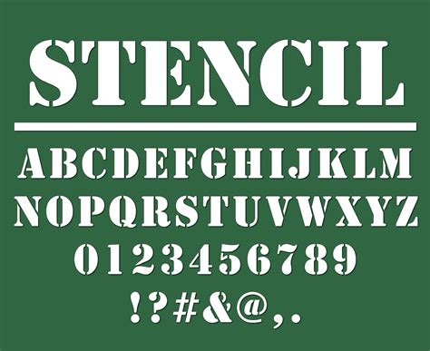 Stencil Fonts Army Font Military Font Military Stencil Font Army