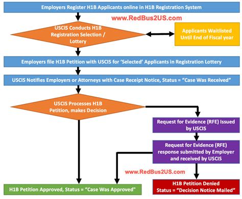 Steps After H1b Lottery Processing Approval Flow Chart