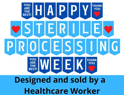 Sterile Processing Week Printable Sign Spd Week Central Etsy