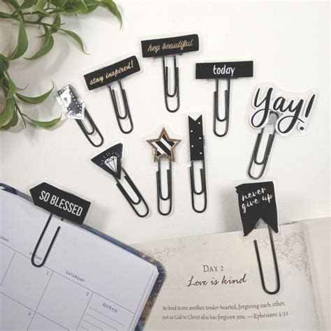 Sticker Paper Clips Quotes Bookmark Paper Clips Planner Accessory