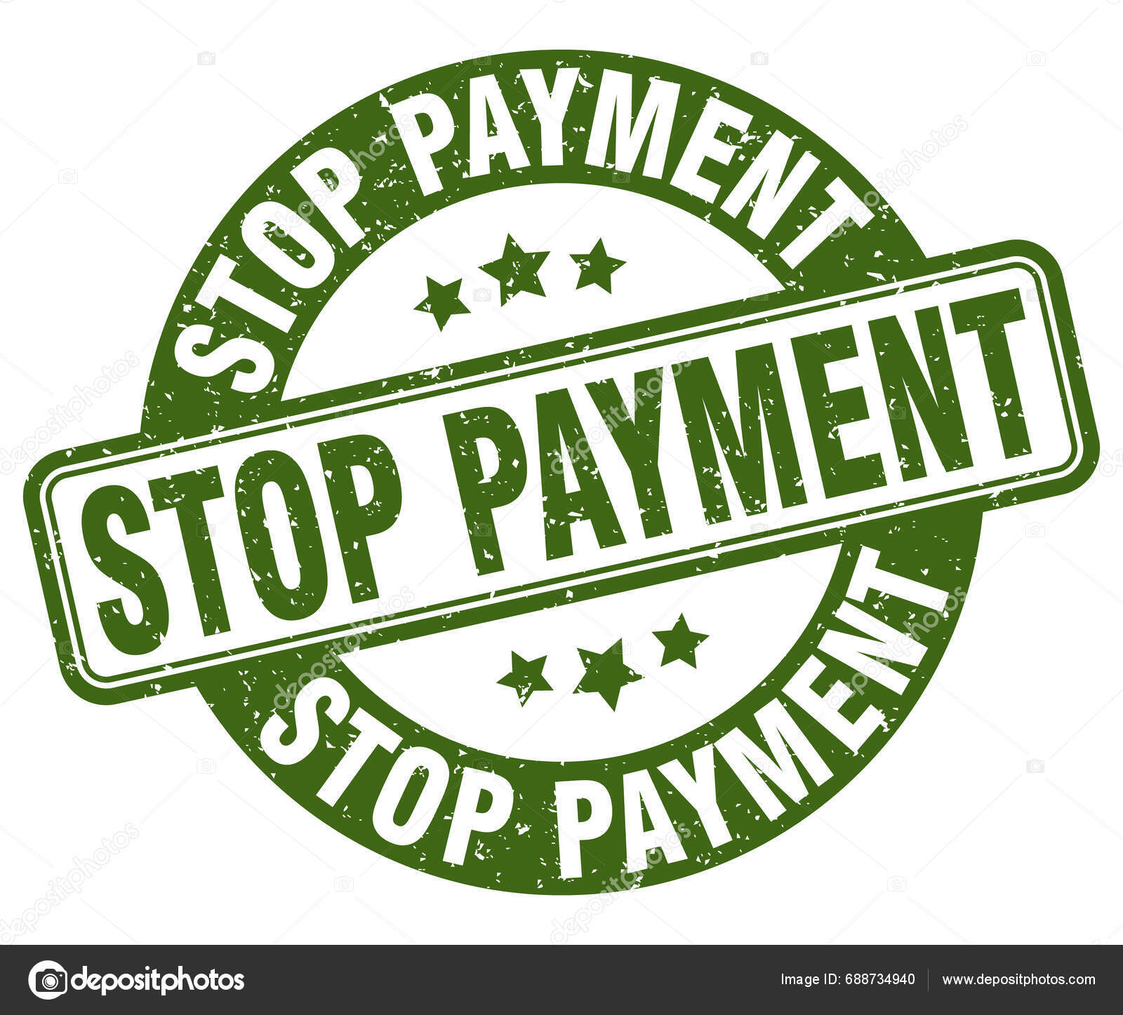 Stop Payment Stamp Stop Payment Round Grunge Sign Stock Vector