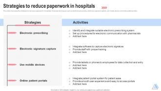 Strategies To Reduce Paperwork In Hospitals Implementing Hospital