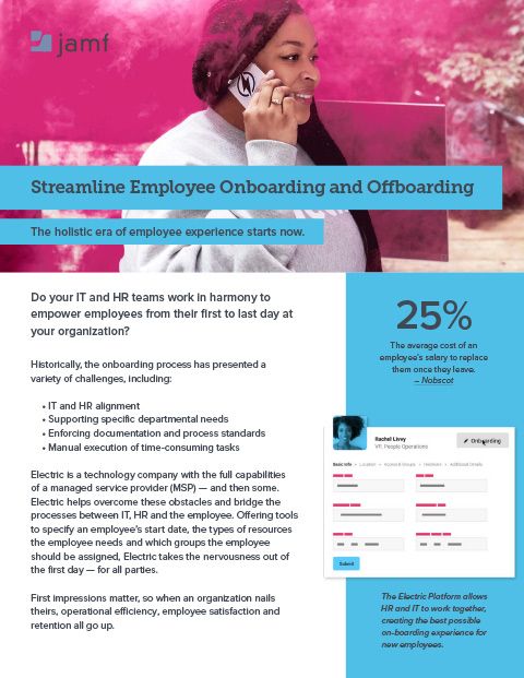 Streamline Employee Onboarding And Offboarding With Electric Jamf