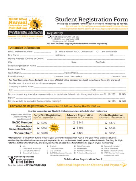 Student Enrollment Form 3 Free Templates In Pdf Word Excel Download