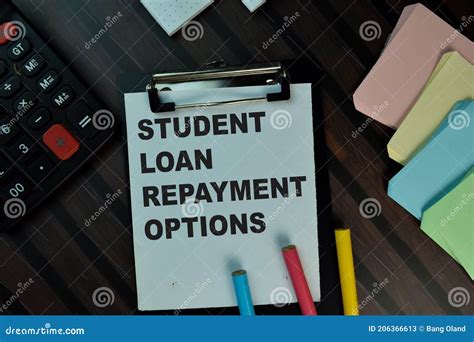 Student Loan Repayment Options Write On A Paperwork Isolated On Wooden Table Educational