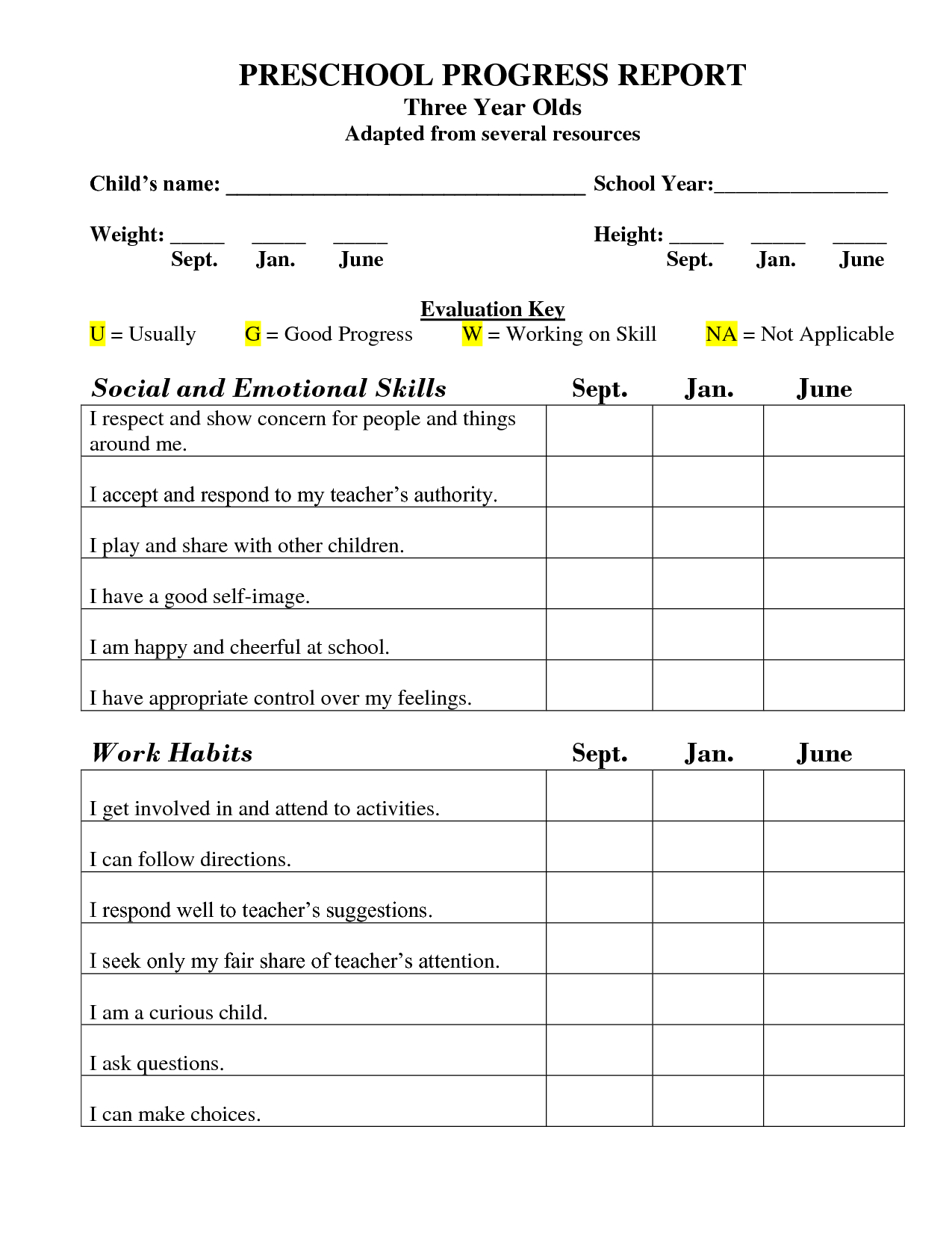 Students Stuff Preschool Fun Preschool Daily Report Preschool