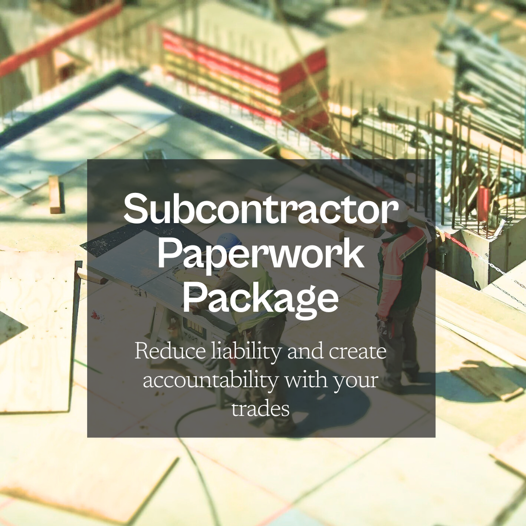 Subcontractor Paperwork Package Building Optimal