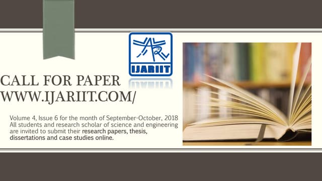 Submit Your Research Paper Publish Research Paper Ijariit Journal