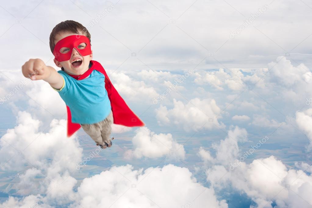 Superhero Child Boy Flying Stock Photo Eelnosiva 49631829