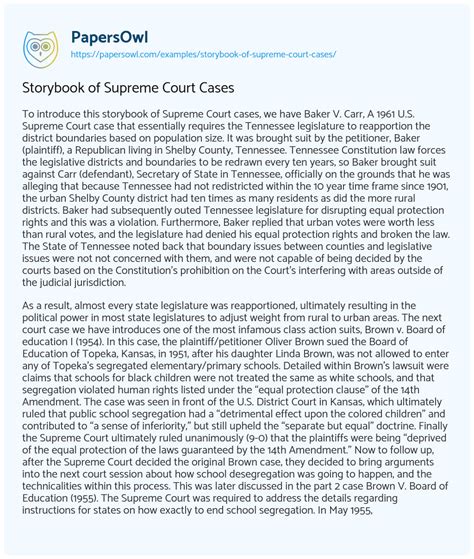 Supreme Court Case Free Essay Example Papersowl Com