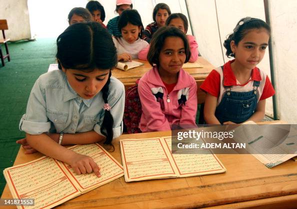 Syrian Refugee Children Sit In A Makeshift Classroom At The Red News